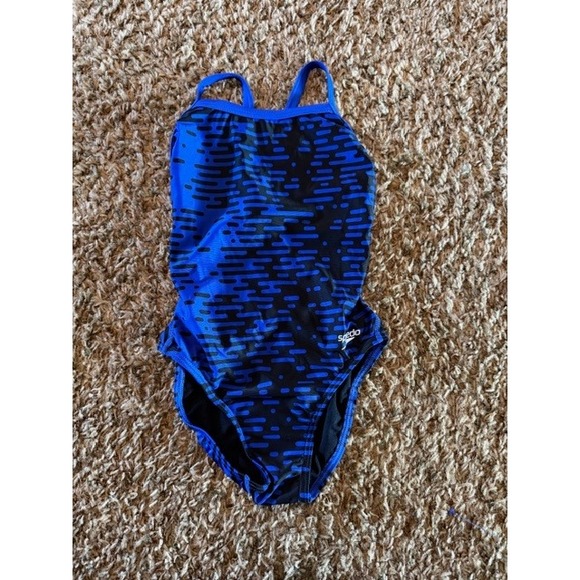 Speedo Other - Speedo Pro LT Womens One Piece Swimsuit Size 28 (XS) Blue Black Print New